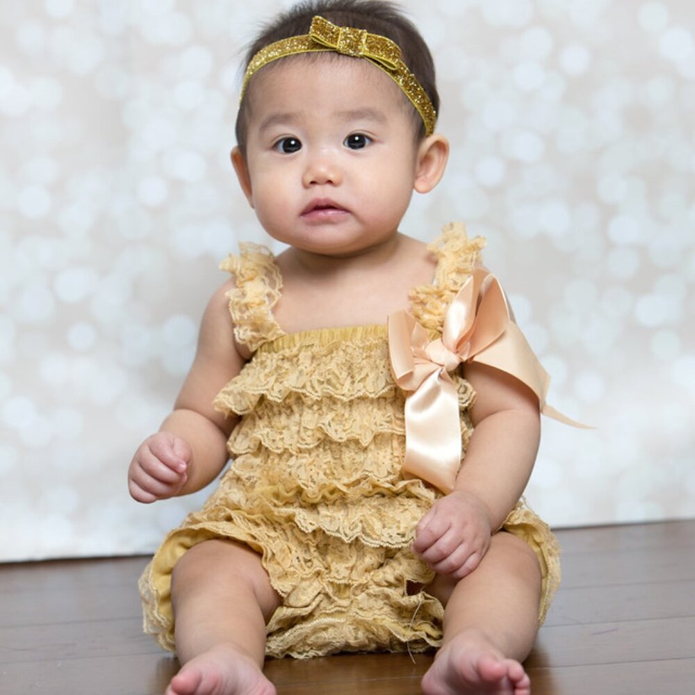Gold Lace Romper